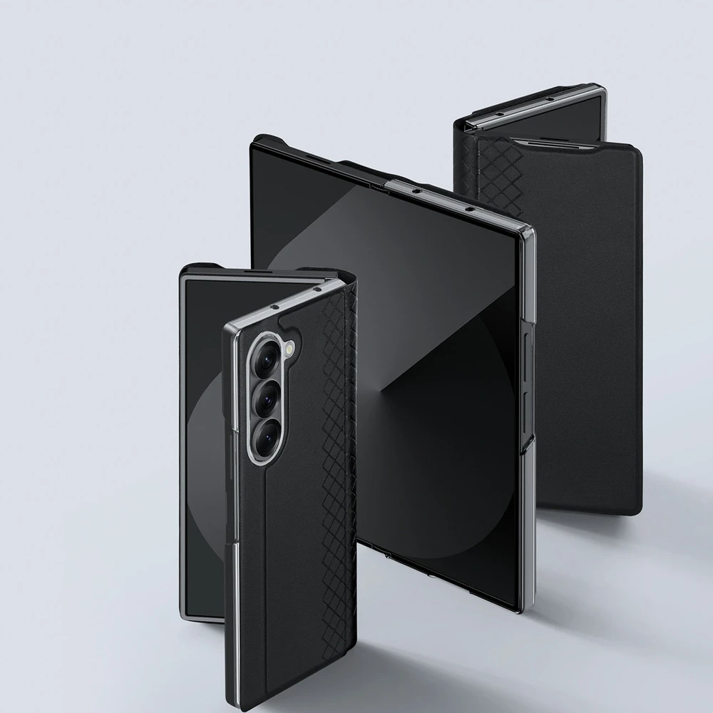Dėklas Dux Ducis Brill na Samsung Galaxy Z Fold7 su zamknięciem magnetycznym - juodos spalvos