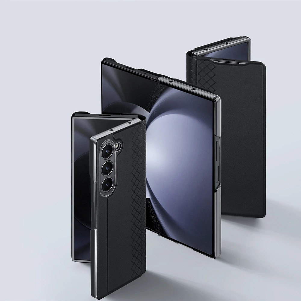 Dux Ducis Brill leather dėklas skirtas Samsung Galaxy Z Fold 6 with flap and card slot – juodos spalvos