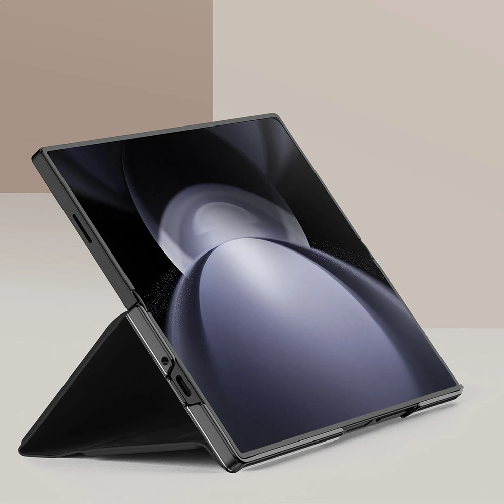 Dux Ducis Brill leather dėklas skirtas Samsung Galaxy Z Fold 6 with flap and card slot – juodos spalvos