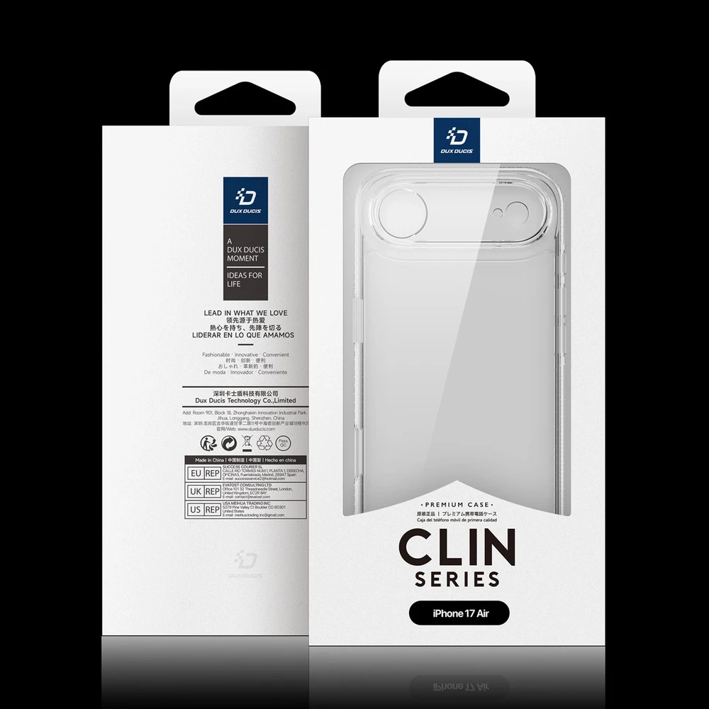 Dux Ducis Clin dėklas skirtas Apple iPhone 17 Air – skaidrus