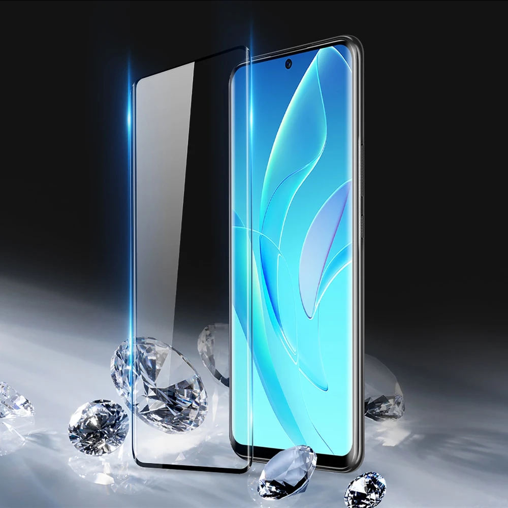 Dux Ducis Curved Glass Apsauginis stiklas Honor 60 Pro with a juodas frame