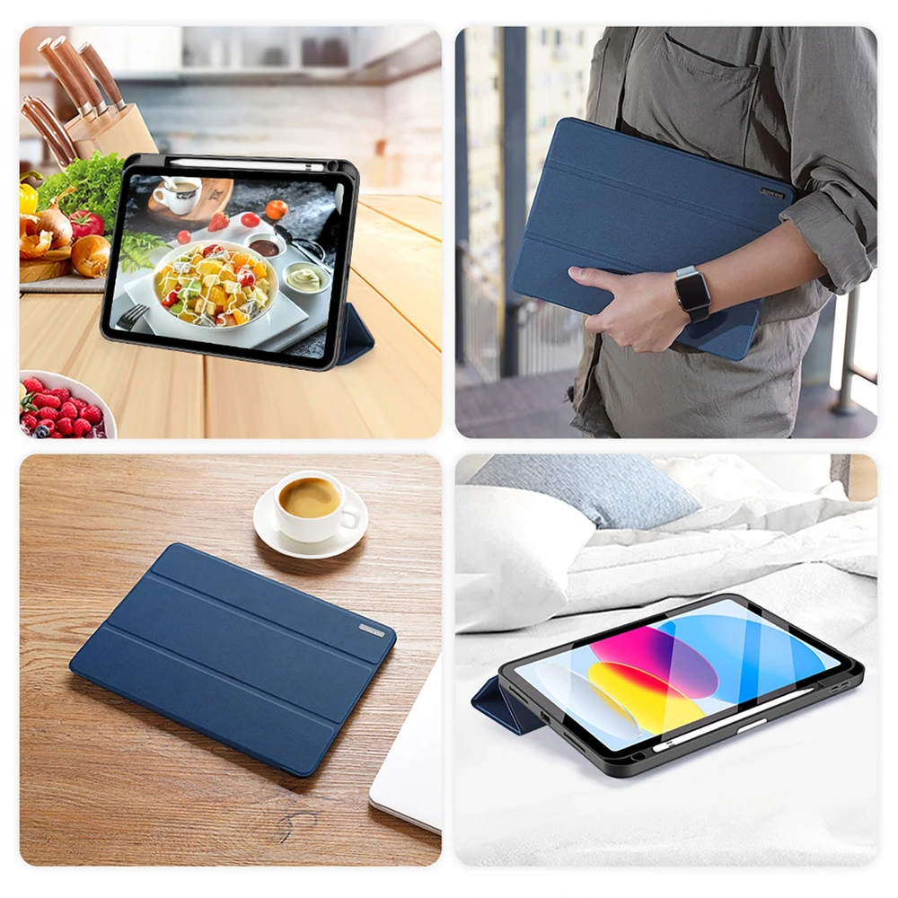 Dėklas Dux Ducis Domo Apple iPad 10.9 2022 tamsiai mėlynas