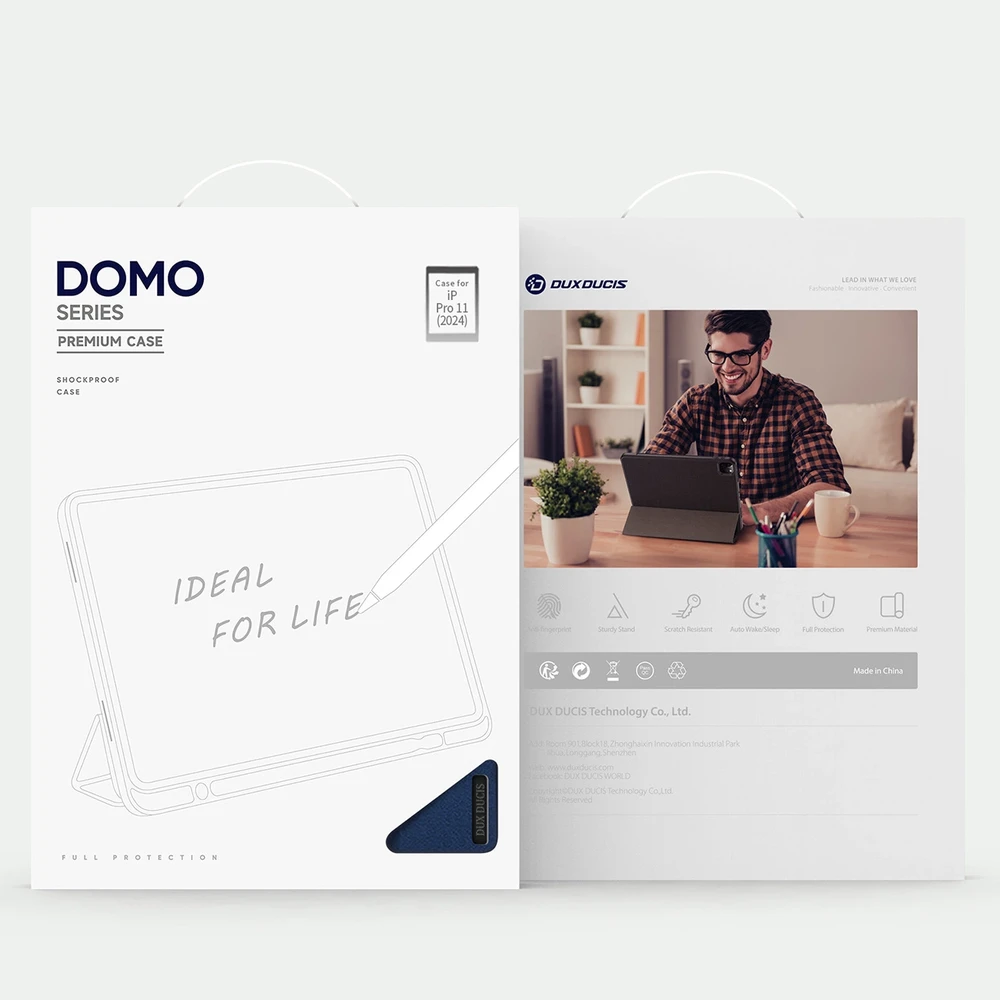 Dux Ducis Domo with flap and smart sleep for Xiaomi Pad 6 / 6 Pro – dėklas planšetiniam kompiuteriui mėlynos spalvos