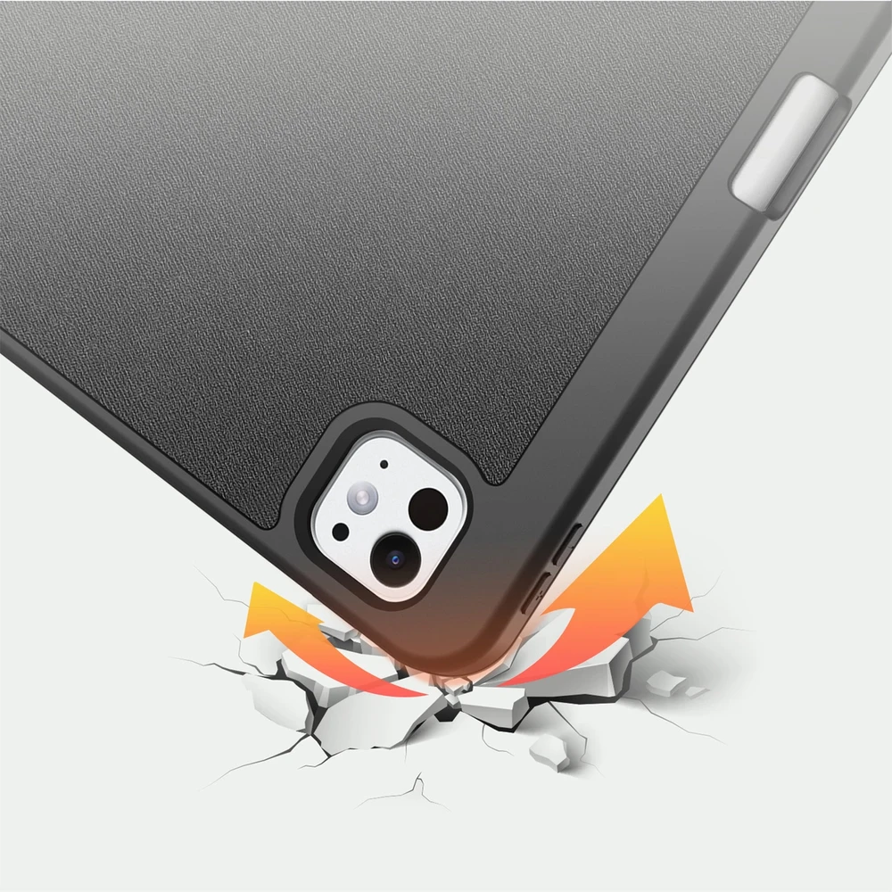 DUX DUCIS dėklas DOMO sulenkiamas su pieštuko laikikliu skirtas Apple iPad Pro 11 (2024) juodos spalvos