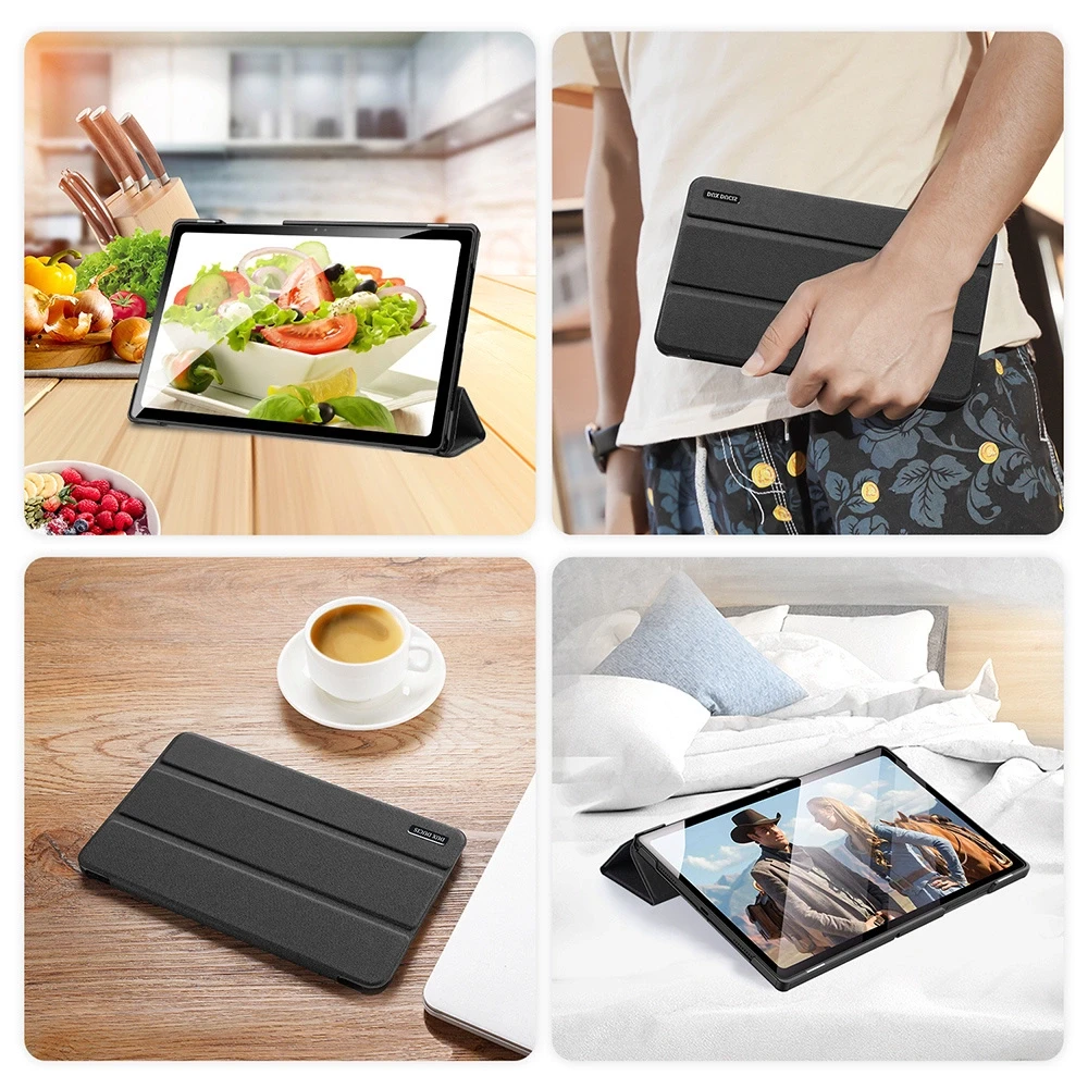 Dėklas Dux Ducis Domo Samsung X200/X205 Tab A8 10.5 2021 juodas
