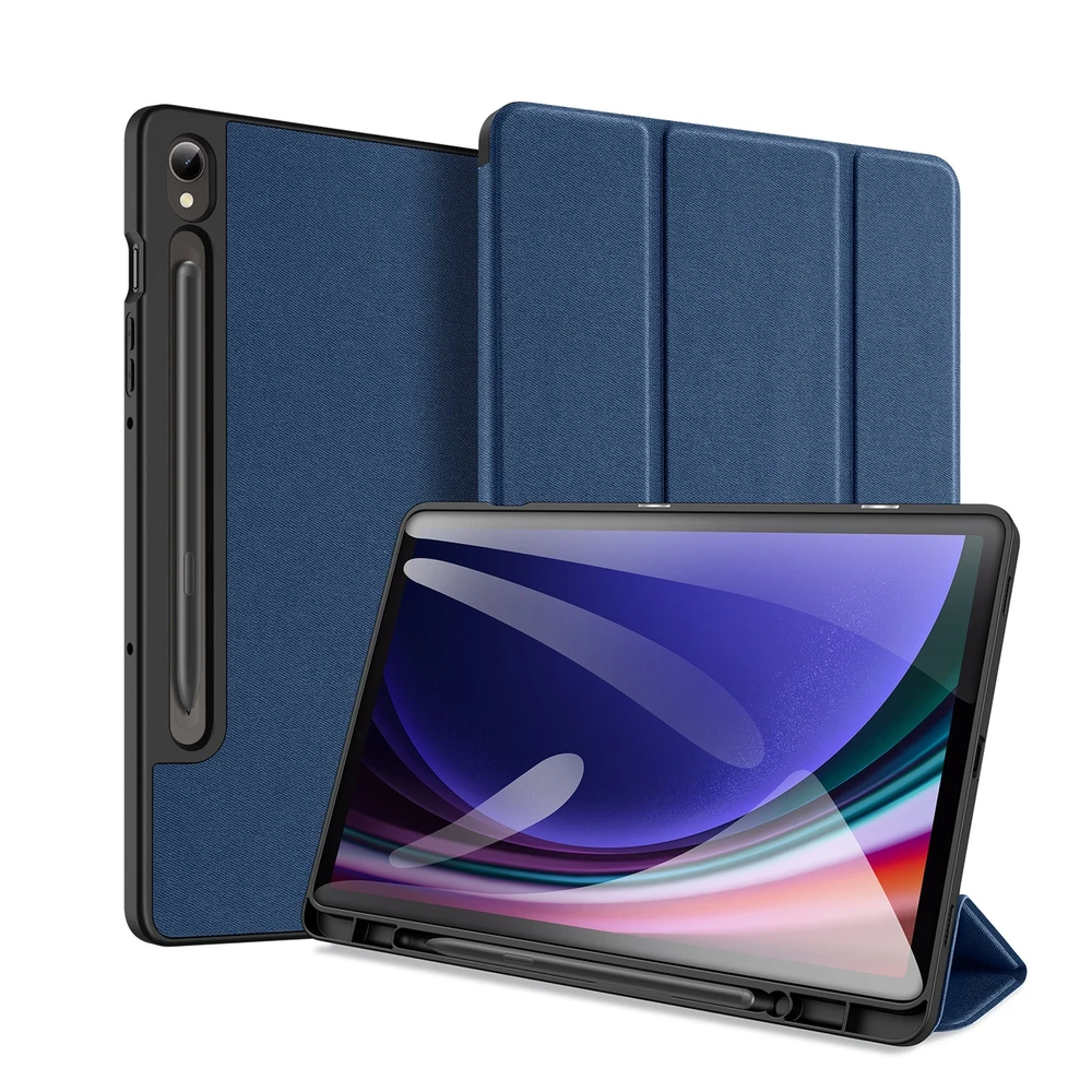 Dėklas Dux Ducis Domo Samsung X400/X406 Tab S10 Lite/X520/X526 Tab S10 FE/X510/X516 Tab S9 FEE tamsiai mėlynas