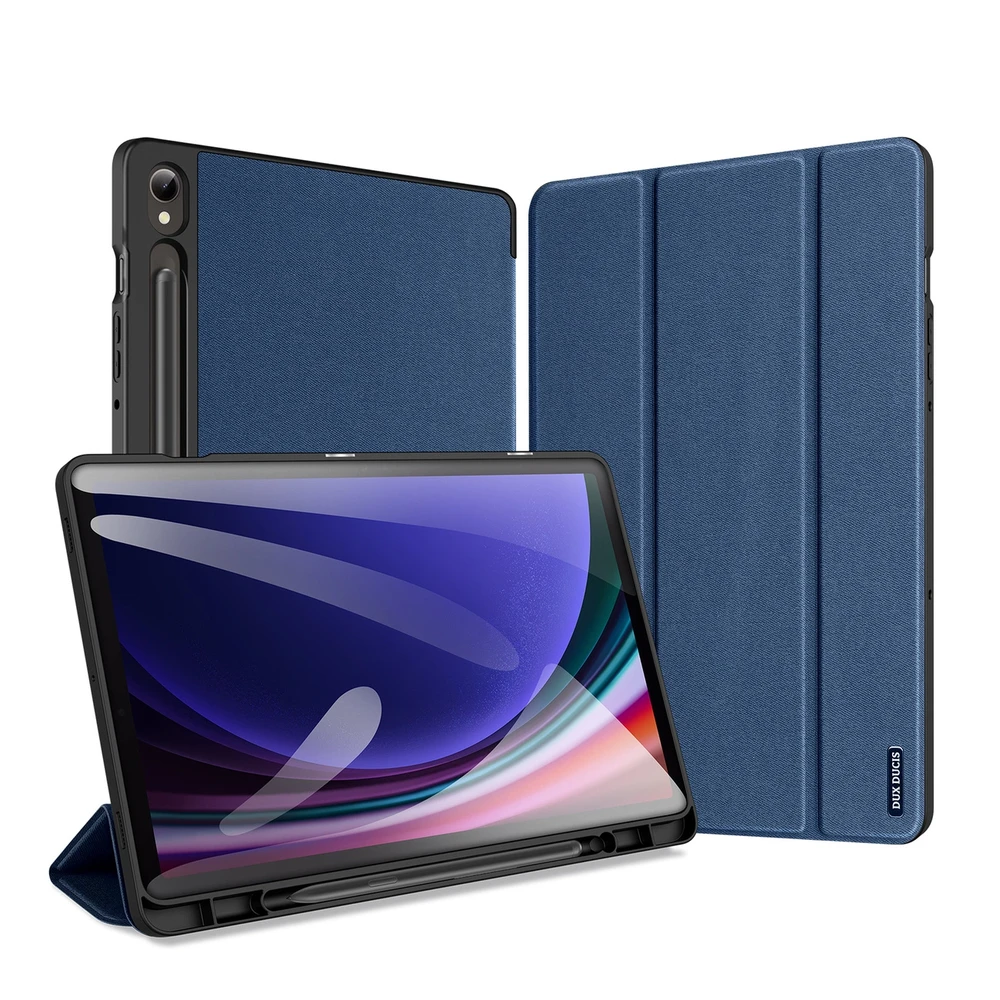 Dėklas Dux Ducis Domo Samsung X400/X406 Tab S10 Lite/X520/X526 Tab S10 FE/X510/X516 Tab S9 FEE tamsiai mėlynas