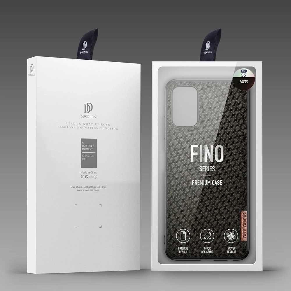 Dux Ducis Fino dėklas skirtas Samsung A037 A03s, chaki spalvos