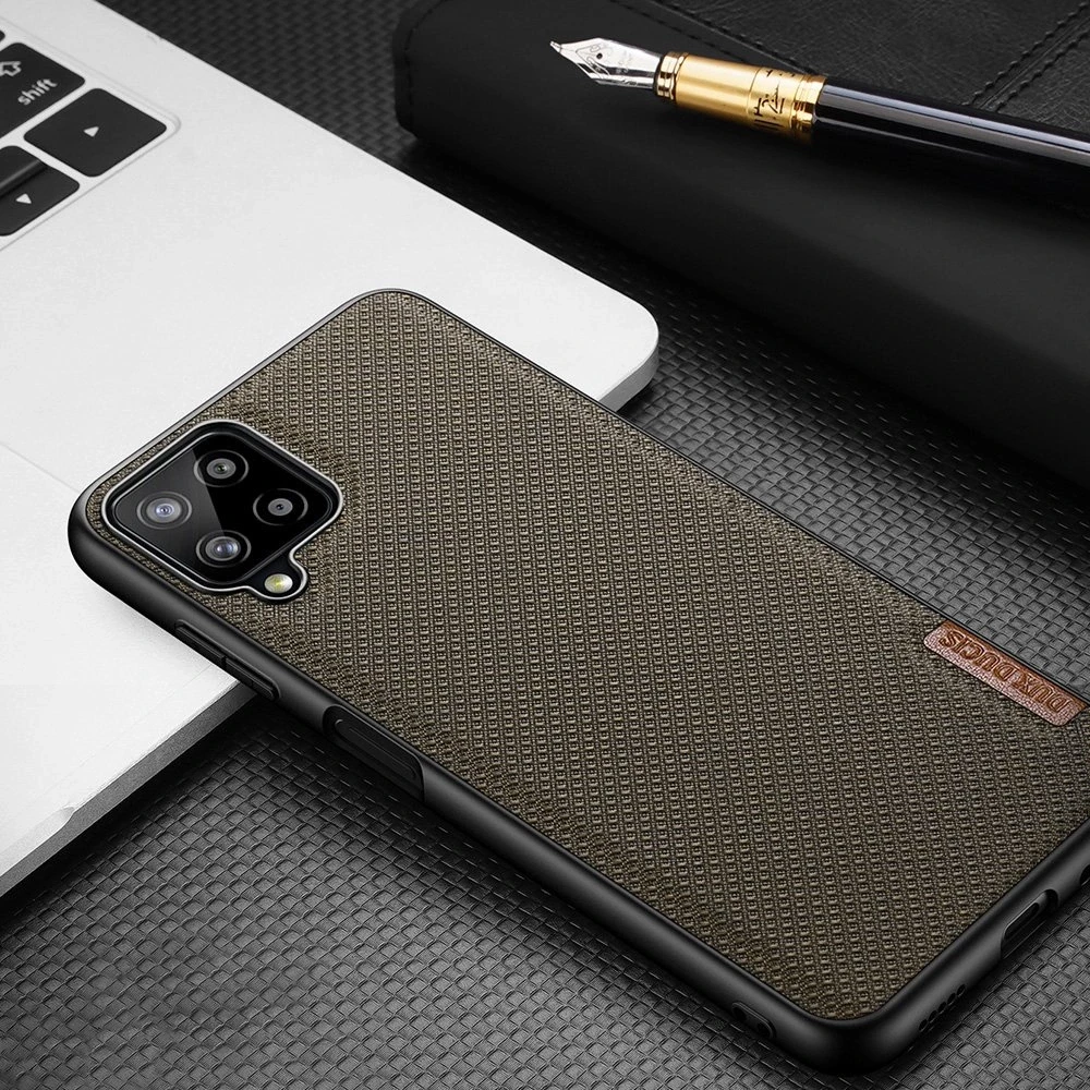Dux Ducis Fino covered with nylon material Samsung Galaxy A22 4G dėklas telefonui pilkos spalvos