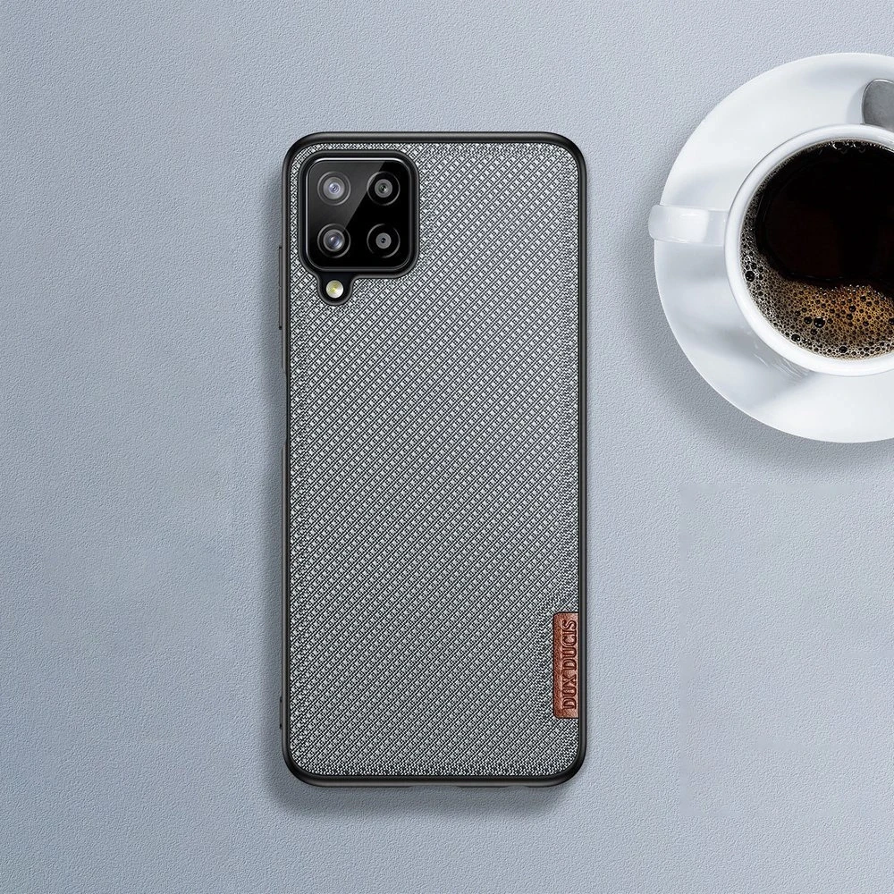 Dux Ducis Fino covered with nylon material Samsung Galaxy A22 4G dėklas telefonui pilkos spalvos
