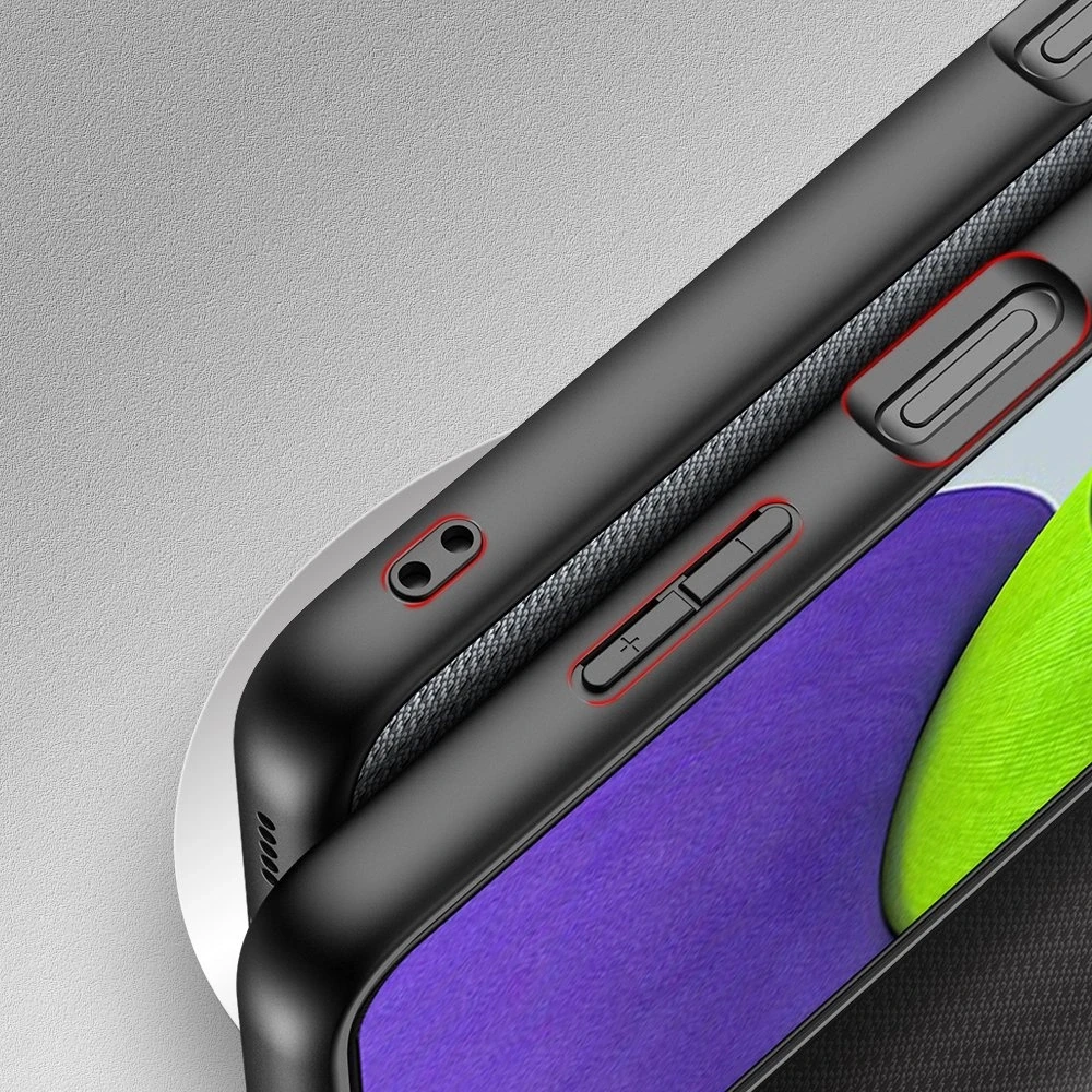 Dux Ducis Fino covered with nylon material Samsung Galaxy A22 4G dėklas telefonui pilkos spalvos