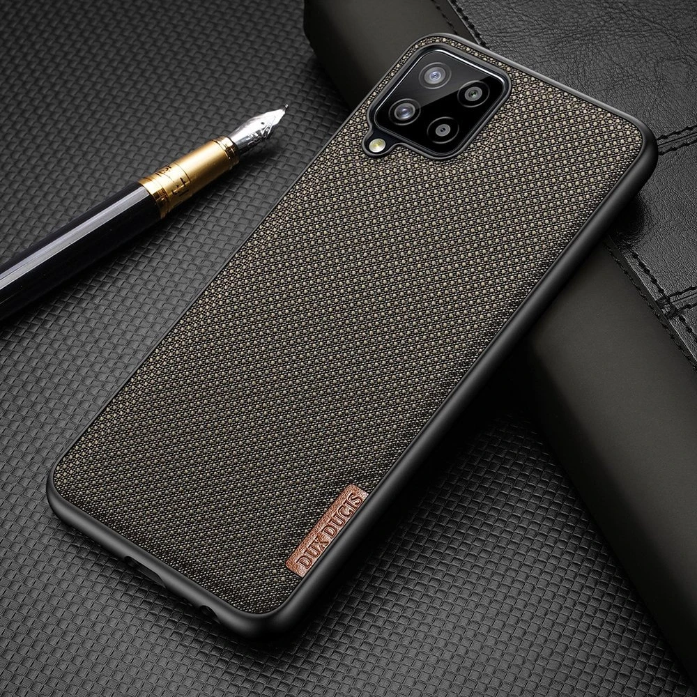 Dux Ducis Fino covered with nylon material Samsung Galaxy A22 4G dėklas telefonui pilkos spalvos