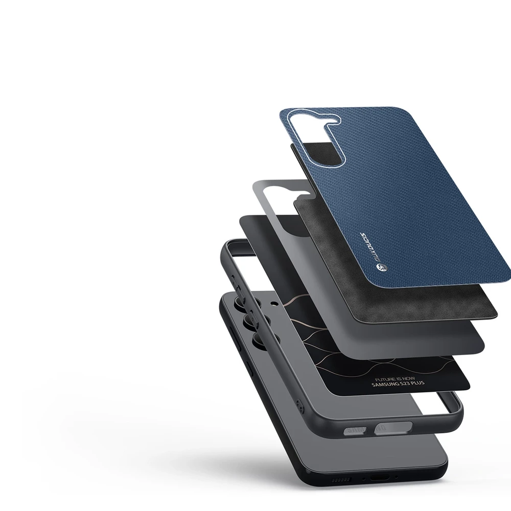 Dux Ducis Fino Samsung Galaxy S23 Plus with silikoninis frame dėklas telefonui mėlynos spalvos
