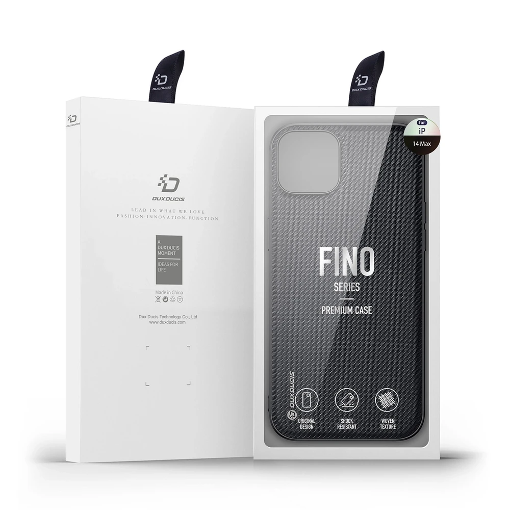 Dux Ducis Fino dėklas skirtas iPhone 14 Plus, juodas