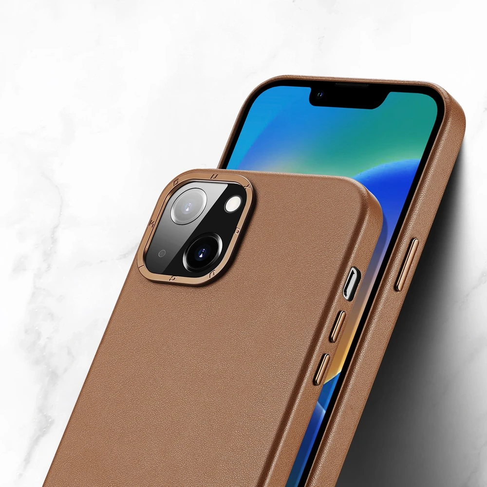Dux Ducis Grit dėklas skirtas Apple iPhone 14 Plus, rudas
