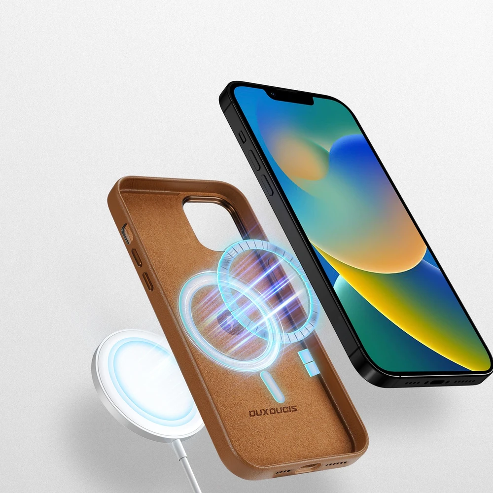 Dux Ducis Grit dėklas skirtas Apple iPhone 14 Plus, rudas
