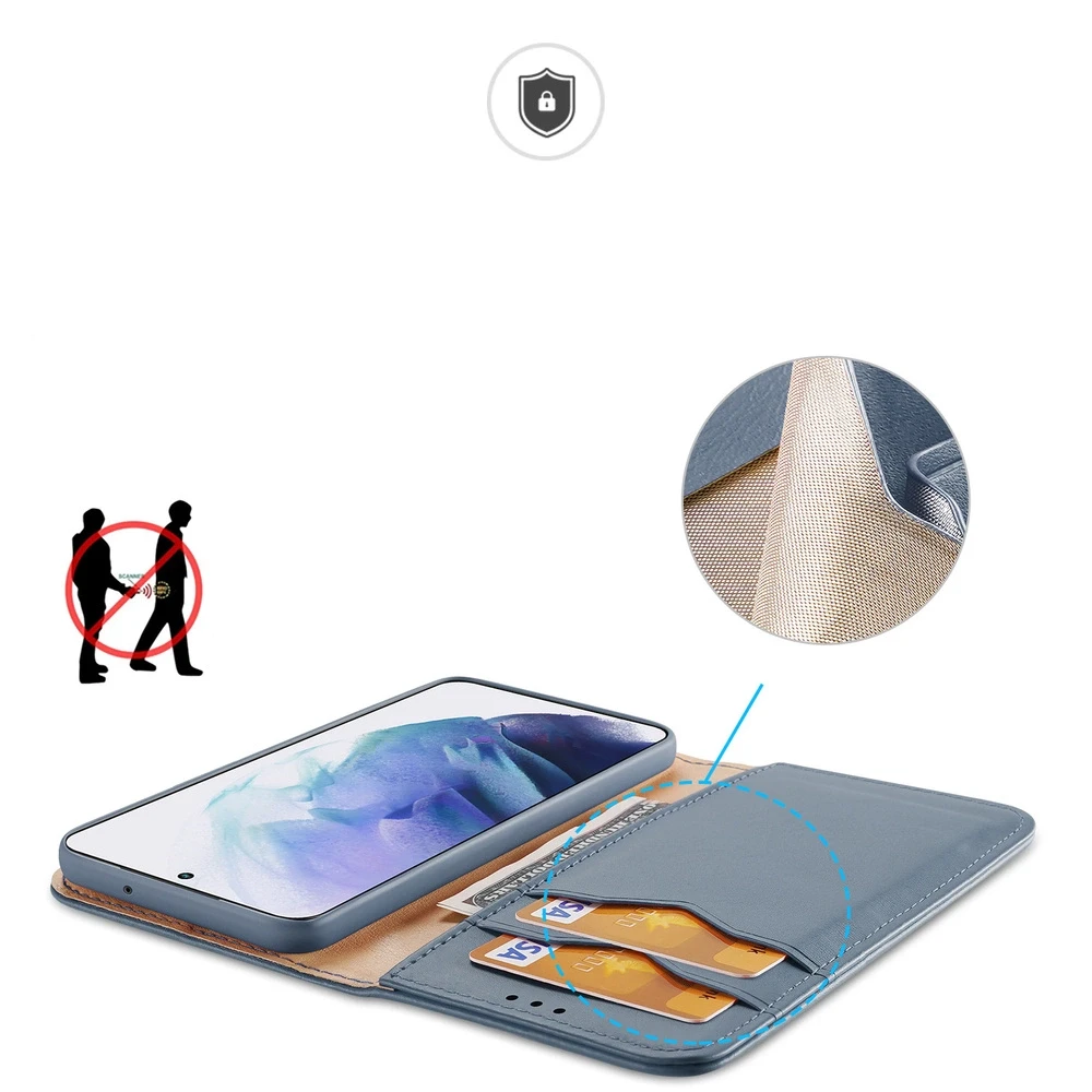 Dux Ducis Hivo atverčiamas dėklas skirtas Samsung Galaxy S22 + (S22 Plus), mėlynas