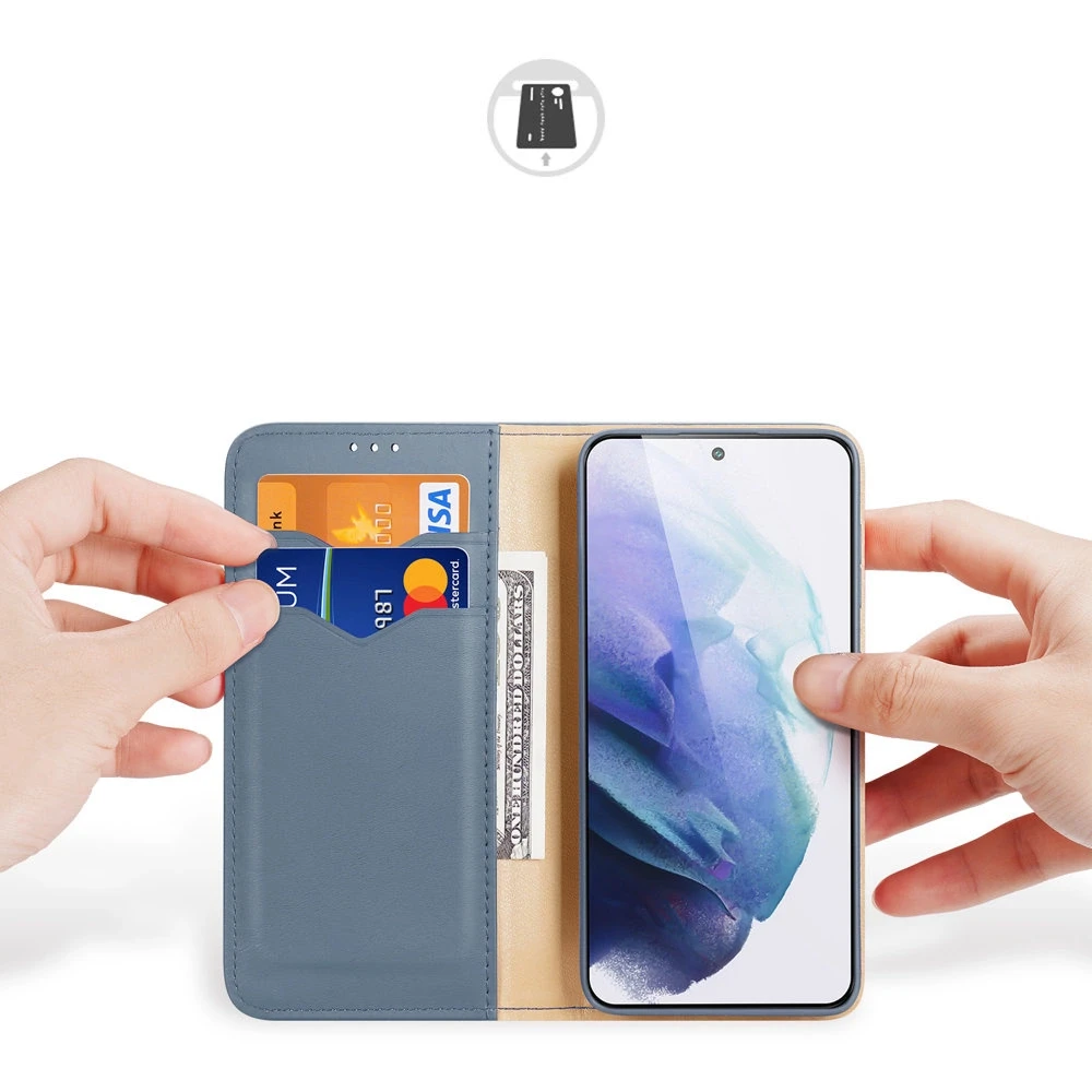 Dux Ducis Hivo atverčiamas dėklas skirtas Samsung Galaxy S22 + (S22 Plus), mėlynas