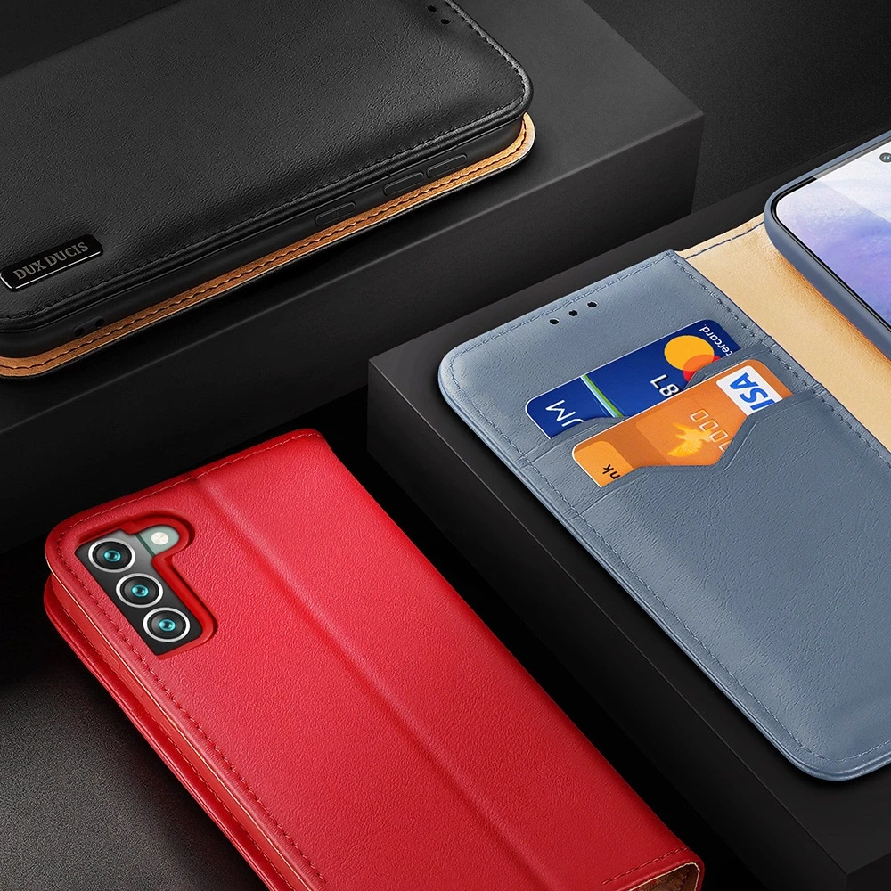 Dux Ducis Hivo atverčiamas dėklas skirtas Samsung Galaxy S22 + (S22 Plus), mėlynas