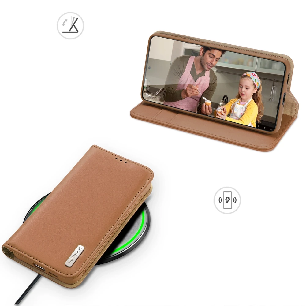 Dux Ducis Hivo dėklas skirtas Samsung Galaxy S23+, rudas