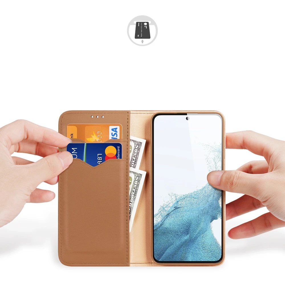 Dux Ducis Hivo dėklas skirtas Samsung Galaxy S23+, rudas