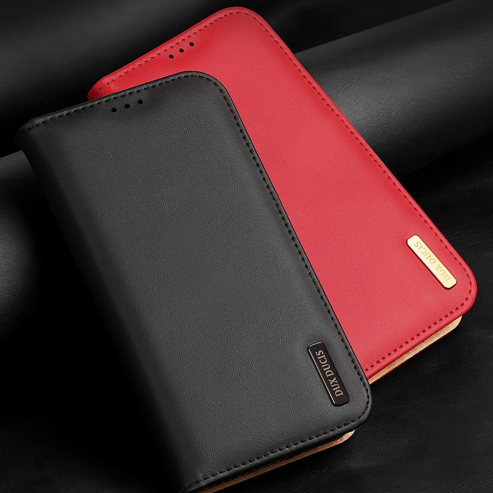 Dux Ducis Hivo Apple iPhone 15 Plus wallet RFID blocking - dėklas telefonui rudos spalvos