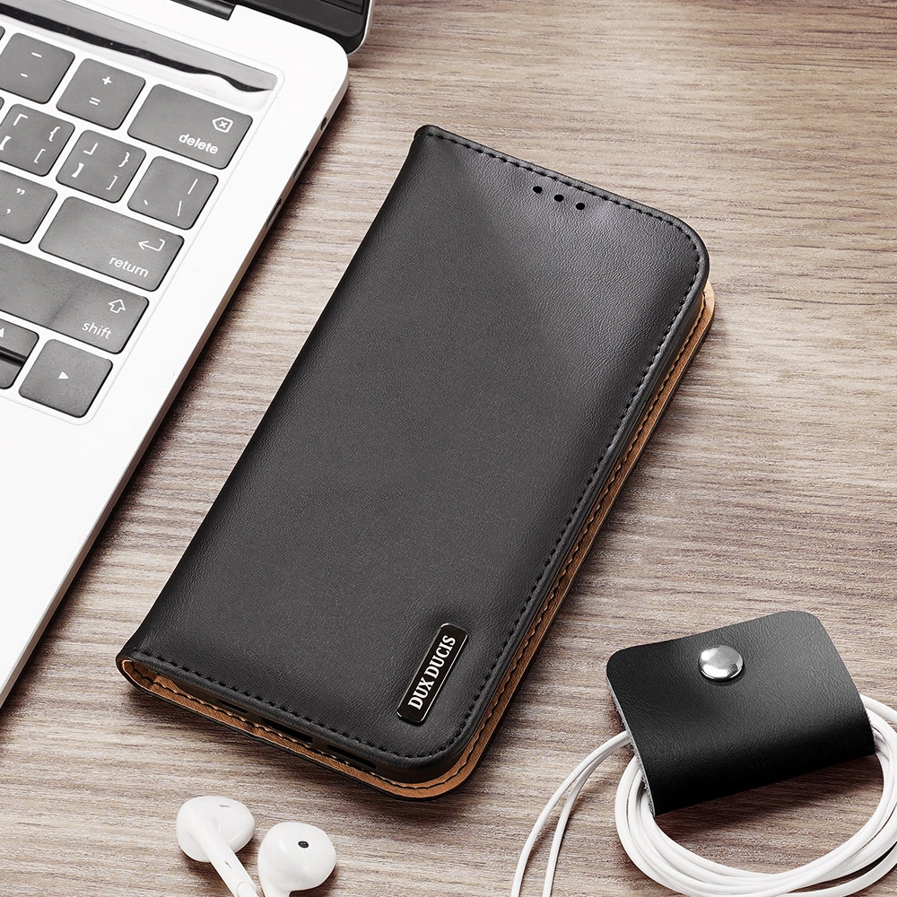 Dux Ducis Hivo Apple iPhone 15 Plus wallet RFID blocking - dėklas telefonui rudos spalvos
