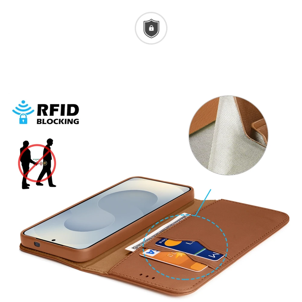 Dėklas Dux Ducis Hivo skirtas Samsung S937 S25 Edge rudas
