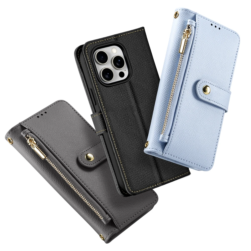 Dux Ducis Lawa Leather dėklas skirtas Apple iPhone 15 Pro – juodos spalvos