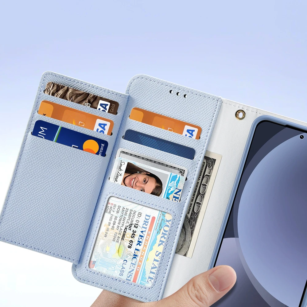 Dux Ducis Lawa Leather Samsung Galaxy S25 Plus with Detachable Magnetic Wallet – dėklas telefonui mėlynos spalvos