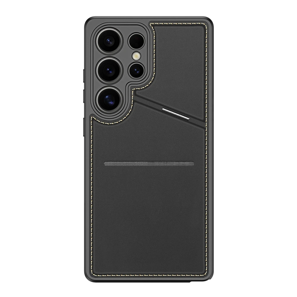 Dux Ducis Rafi II Samsung Galaxy S25 Ultra su stoveliu and Wallet – dėklas telefonui juodos spalvos