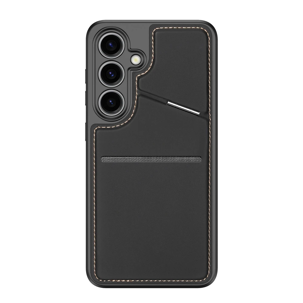 Dux Ducis dėklas RAFI II MAG su stoveliu suderinamas su MagSafe skirtas Samsung Galaxy S24 juodos spalvos