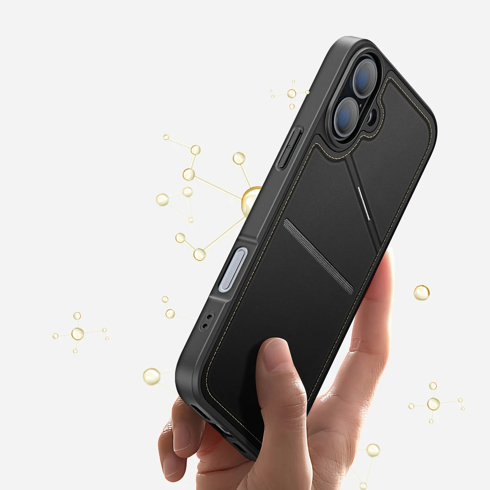 Dux Ducis Rafi II Mag Safe dėklas, skirtas iPhone 16 - juodas