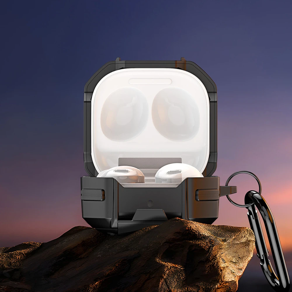 Dux Ducis SECG Samsung Galaxy Buds Live / Buds Pro / Buds 2 / Buds 2 Pro - dėklas telefonui juodos spalvos