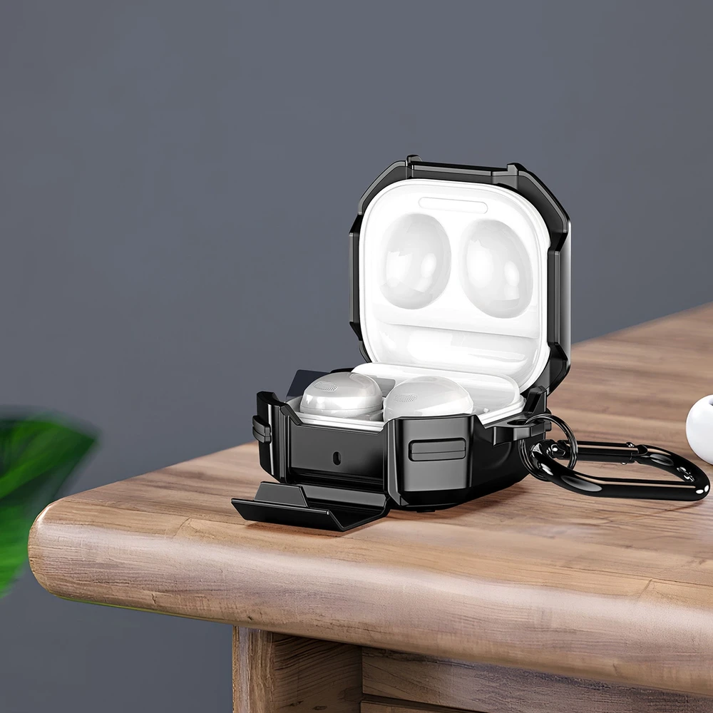 Dux Ducis SECG Samsung Galaxy Buds Live / Buds Pro / Buds 2 / Buds 2 Pro - dėklas telefonui juodos spalvos