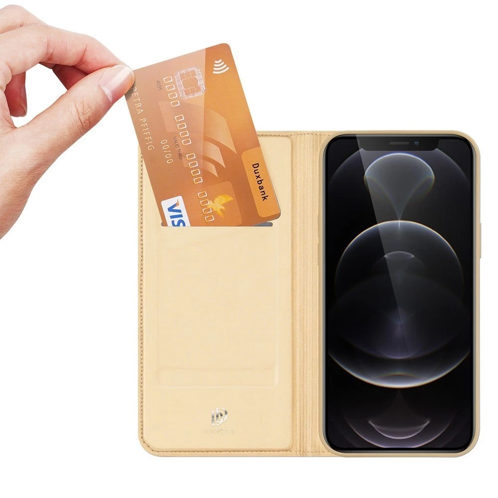 Dux Ducis Skin Pro dėklas skirtas Apple iPhone 13 Pro, auksinis