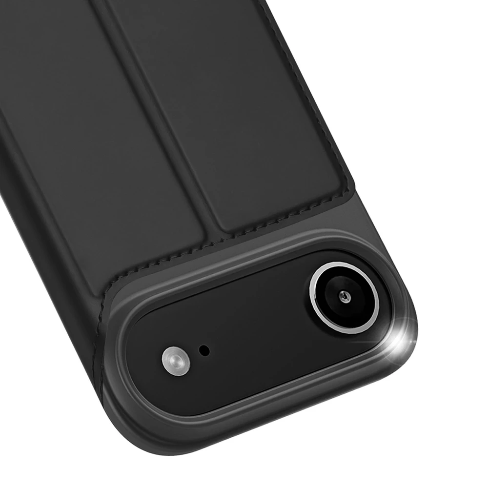 Dux Ducis Skin Pro dėklas skirtas Apple iPhone 17 Air su Flip and Card Slot – juodos spalvos