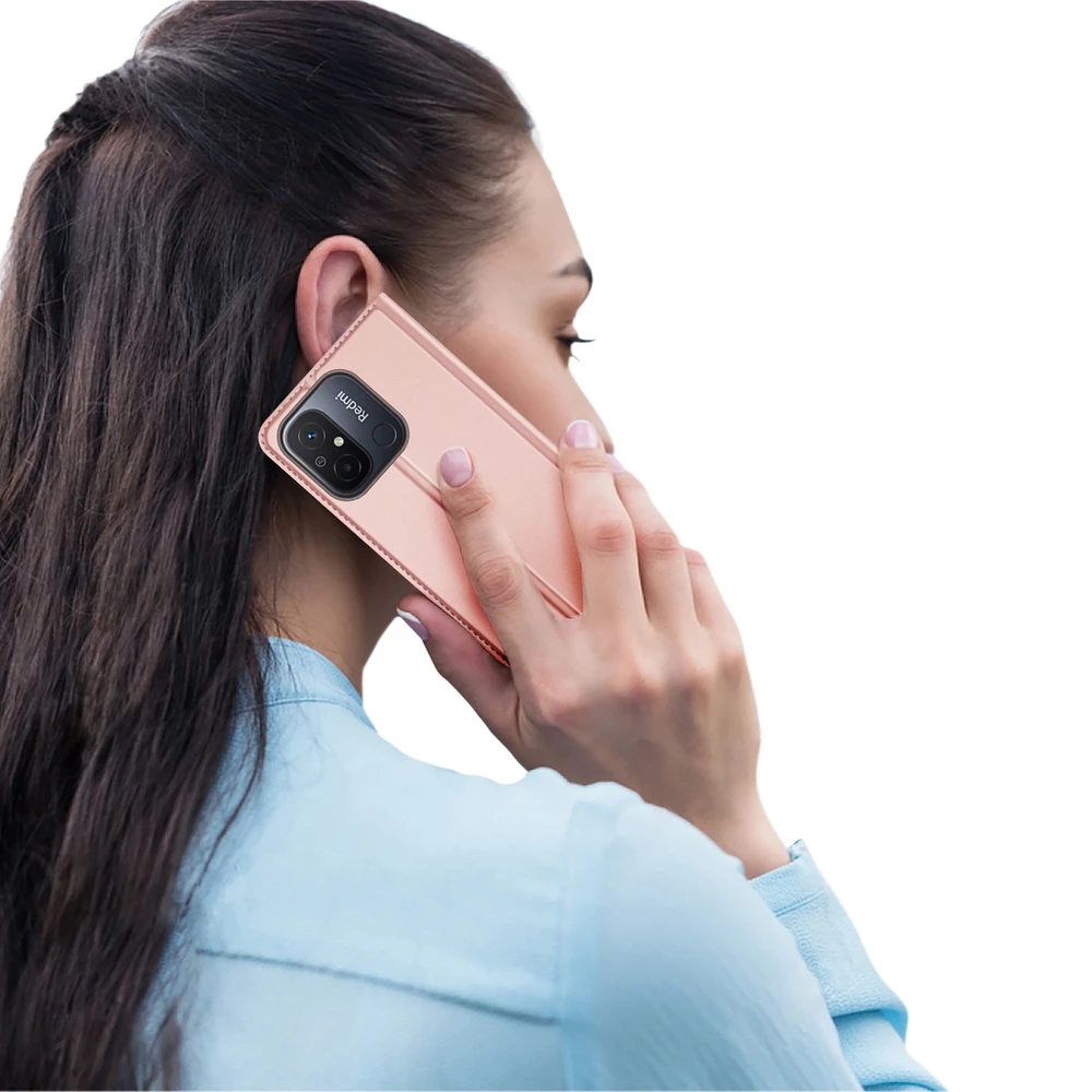 Dėklas Dux Ducis Skin Pro Xiaomi Redmi 11A/12C/Poco C55 rožinis-auksinis