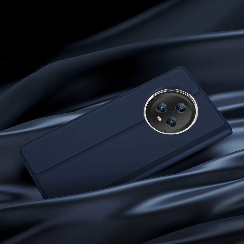 Dux Ducis Skin Pro Honor Magic5 atverčiamas Card Wallet su stoveliu dėklas telefonui mėlynos spalvos