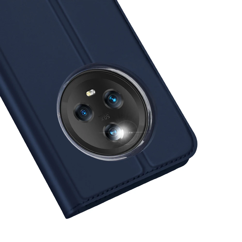 Dux Ducis Skin Pro Honor Magic5 atverčiamas Card Wallet su stoveliu dėklas telefonui mėlynos spalvos