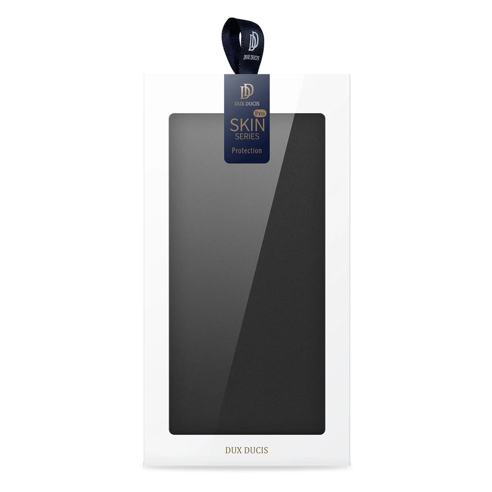 Dux Ducis Skin Pro Honor Magic5 atverčiamas card wallet su stoveliu dėklas telefonui juodos spalvos