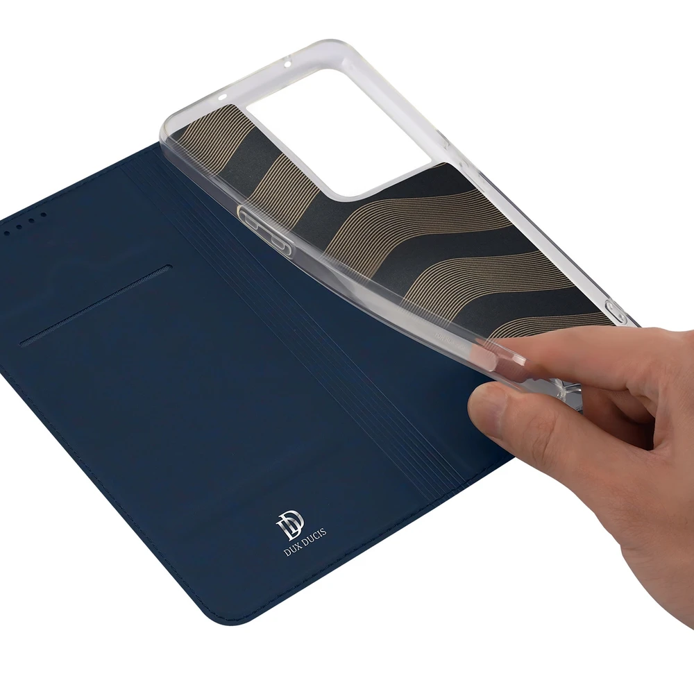 Dux Ducis Skin Pro dėklas skirtas Oppo Reno 8 Pro, tamsiai mėlynas