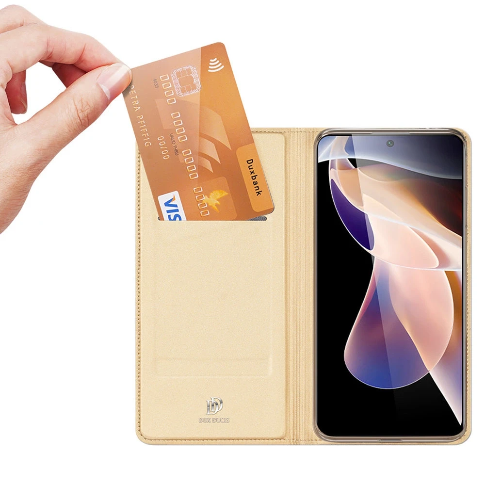 Dux Ducis Skin Pro dėklas skirtas Poco M4 Pro 5G, auksinis