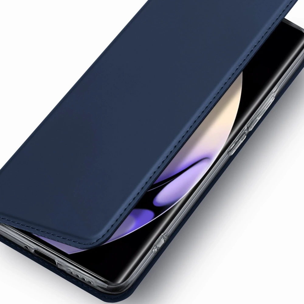 Dux Ducis Skin Pro Realme 10 Pro atverčiamas Card Wallet su stoveliu dėklas telefonui juodos spalvos