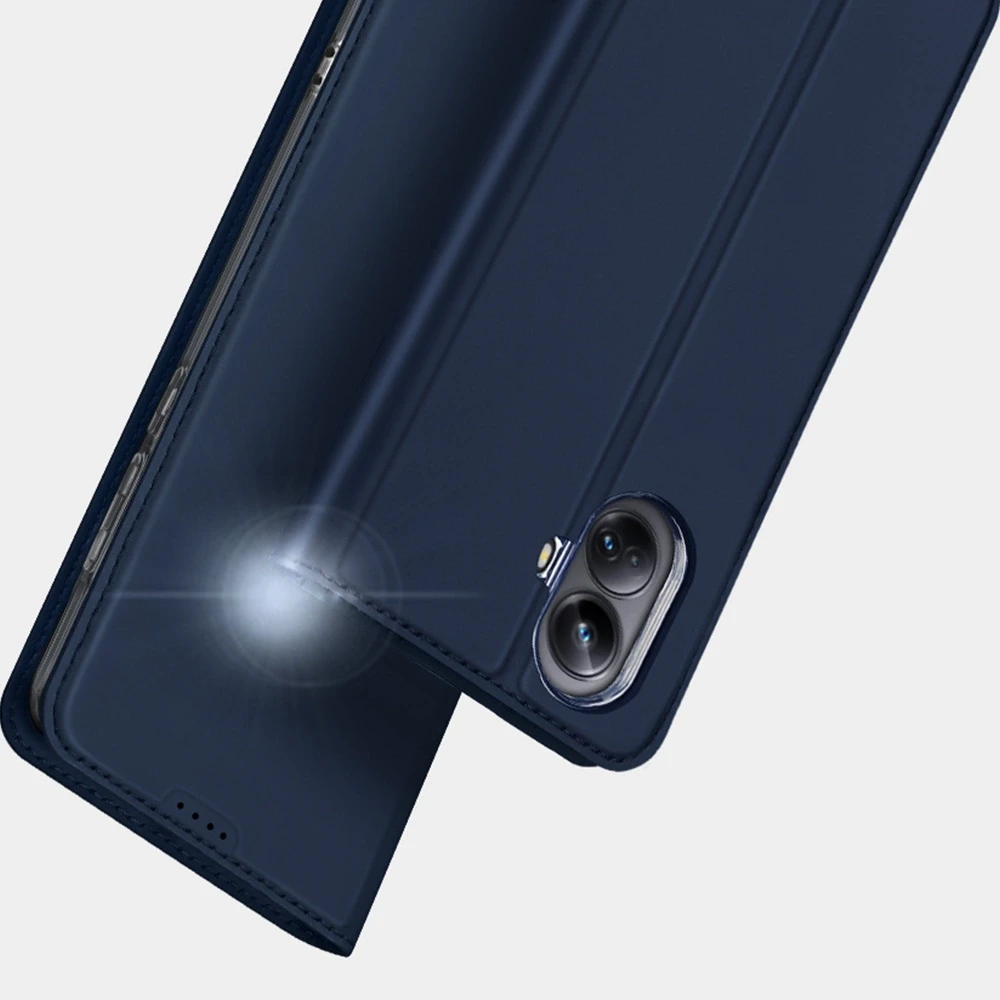 Dux Ducis Skin Pro Realme 10 Pro atverčiamas Card Wallet su stoveliu dėklas telefonui juodos spalvos