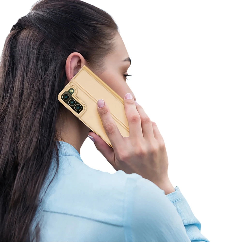 Dux Ducis Skin Pro dėklas skirtas Samsung Galaxy S22 + (S22 Plus), auksinis