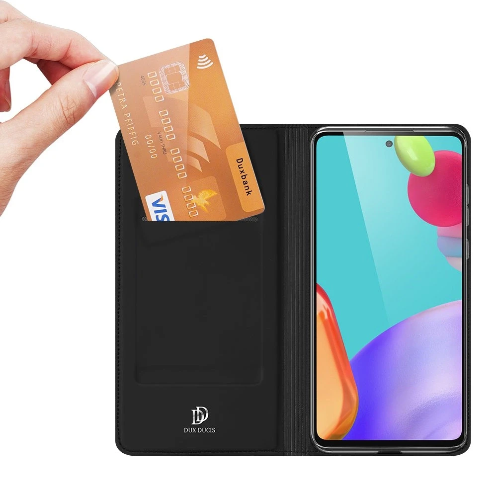 Dux Ducis Skin Pro dėklas skirtas Samsung A525 A52 4G/A526 A52 5G/A528 A52s 5G, juodas