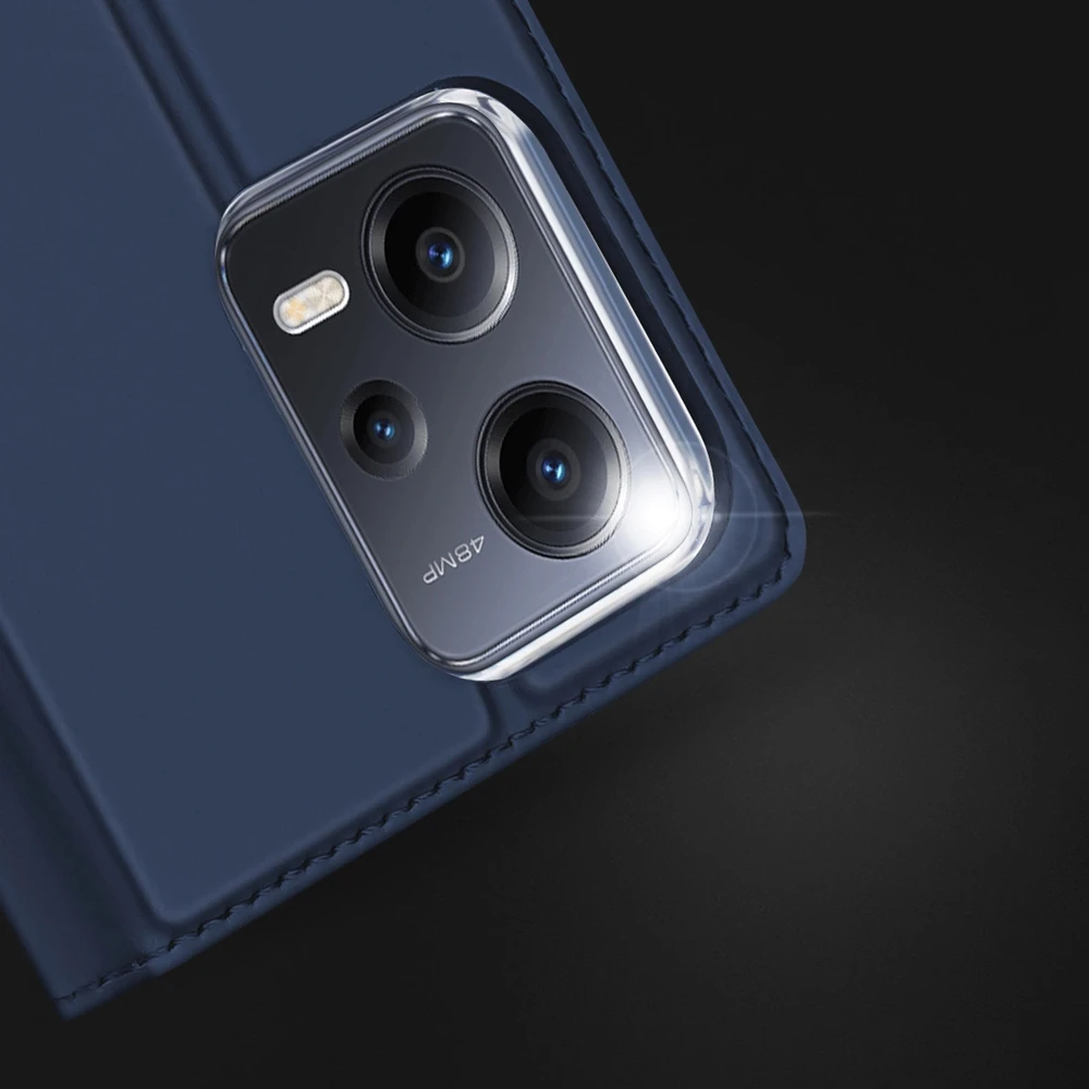 Dux Ducis Skin Pro Xiaomi Redmi Note 12 Pro+ atverčiamas card wallet su stoveliu dėklas telefonui juodos spalvos