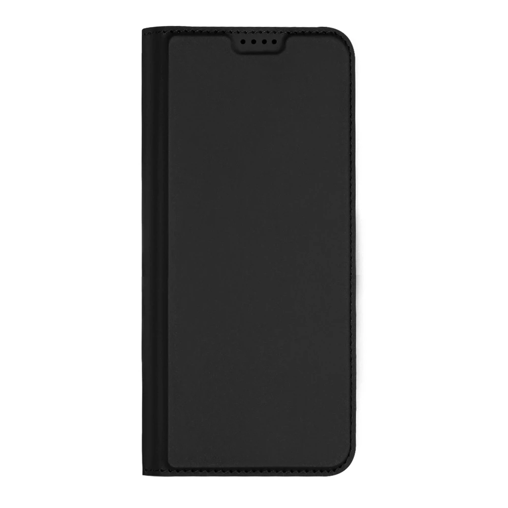 Dux Ducis Skin Pro Xiaomi Redmi Note 12 Pro+ atverčiamas card wallet su stoveliu dėklas telefonui juodos spalvos