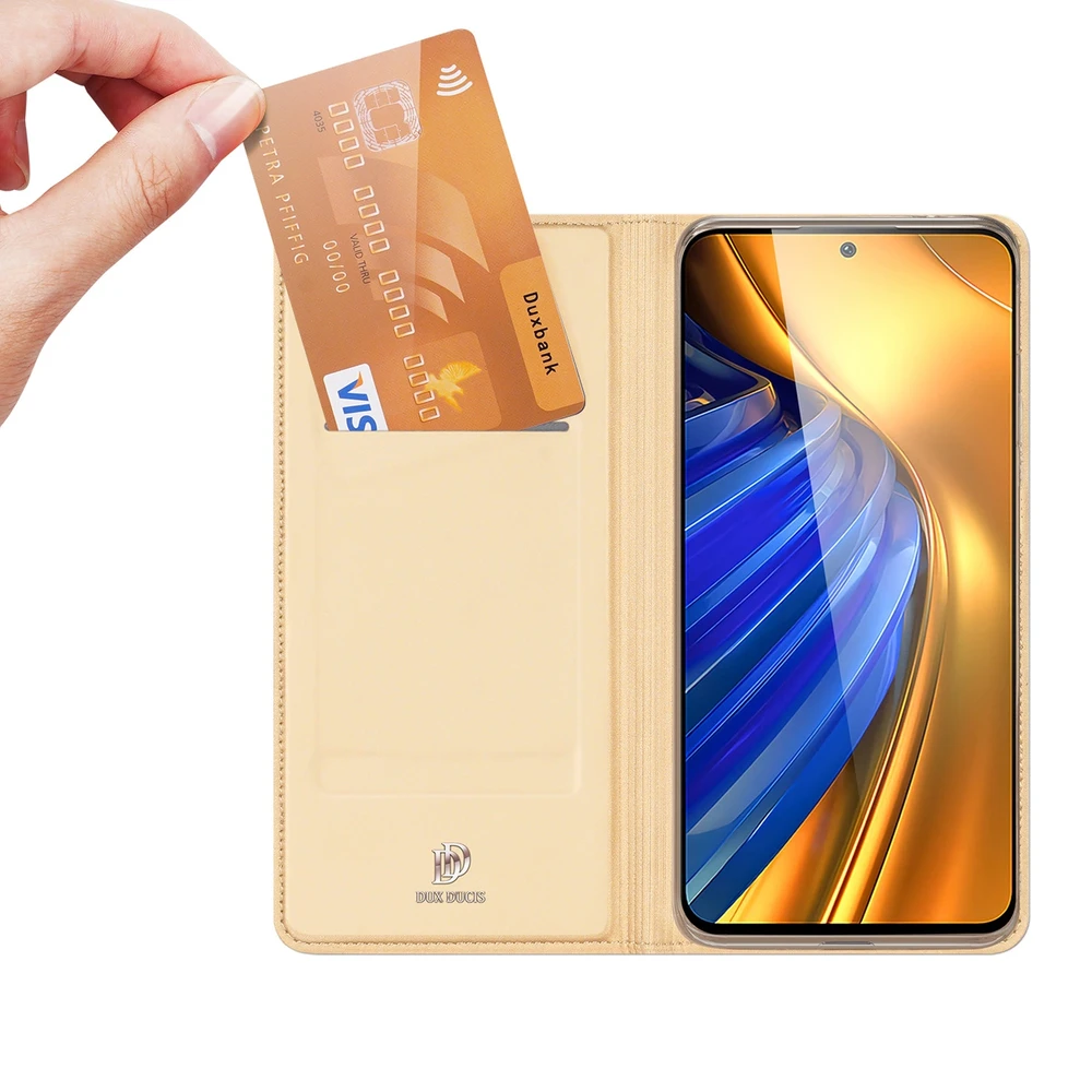 Dux Ducis Skin Pro dėklas skirtas Xiaomi POCO F4 5G, auksinis